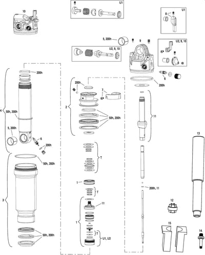 Rockshox posteriore Shock RS Sidluxe Ult.3p 190 x 40mm