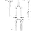 FORK ROCKSHOX RS SOSPENSIONE RUDY U RD2 700C NERO 40 MM