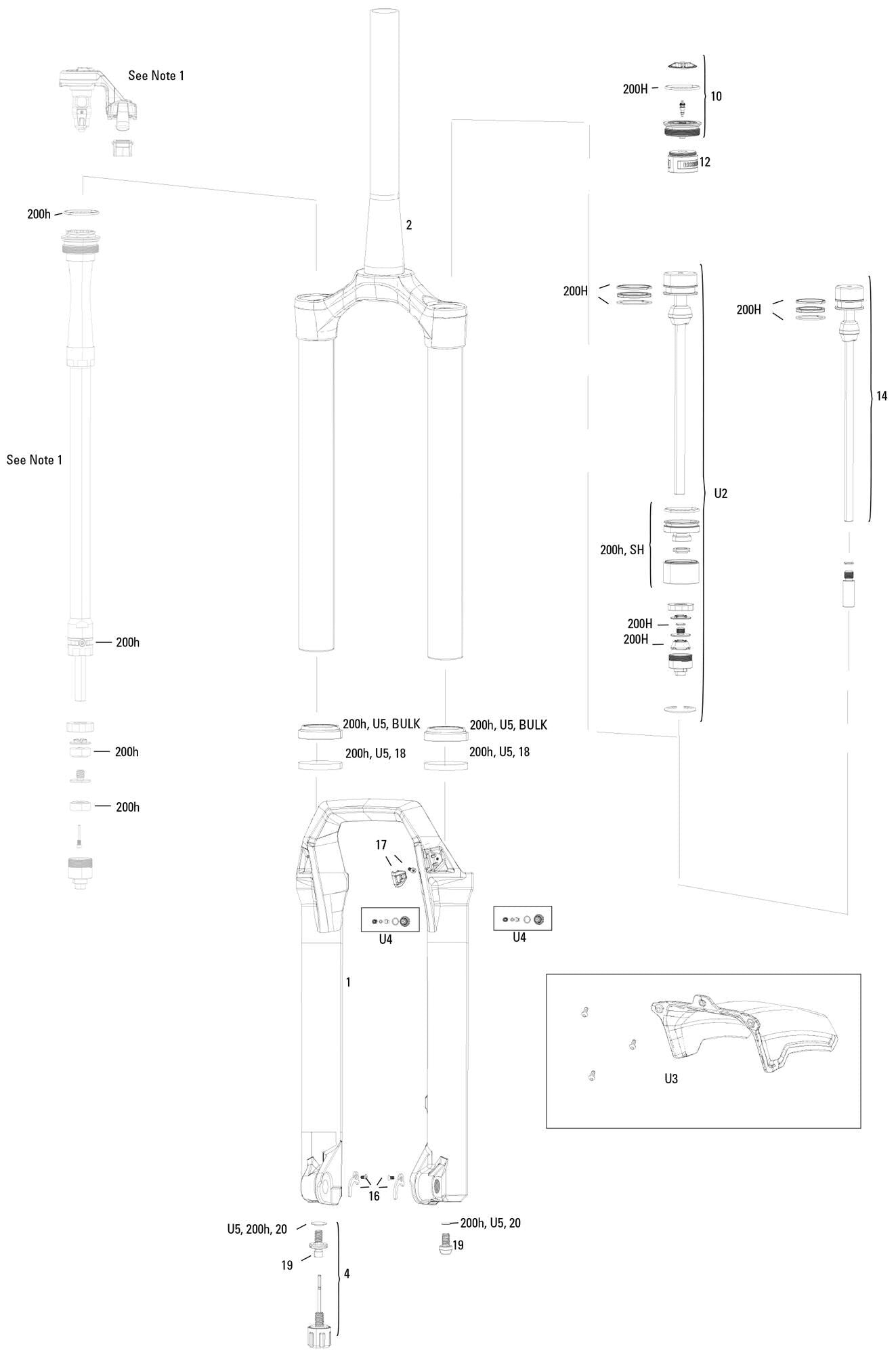 RockShox Sosp. F.Fork RS Zeb Ult. RC2 27.5 Boost 160 mm de rojo