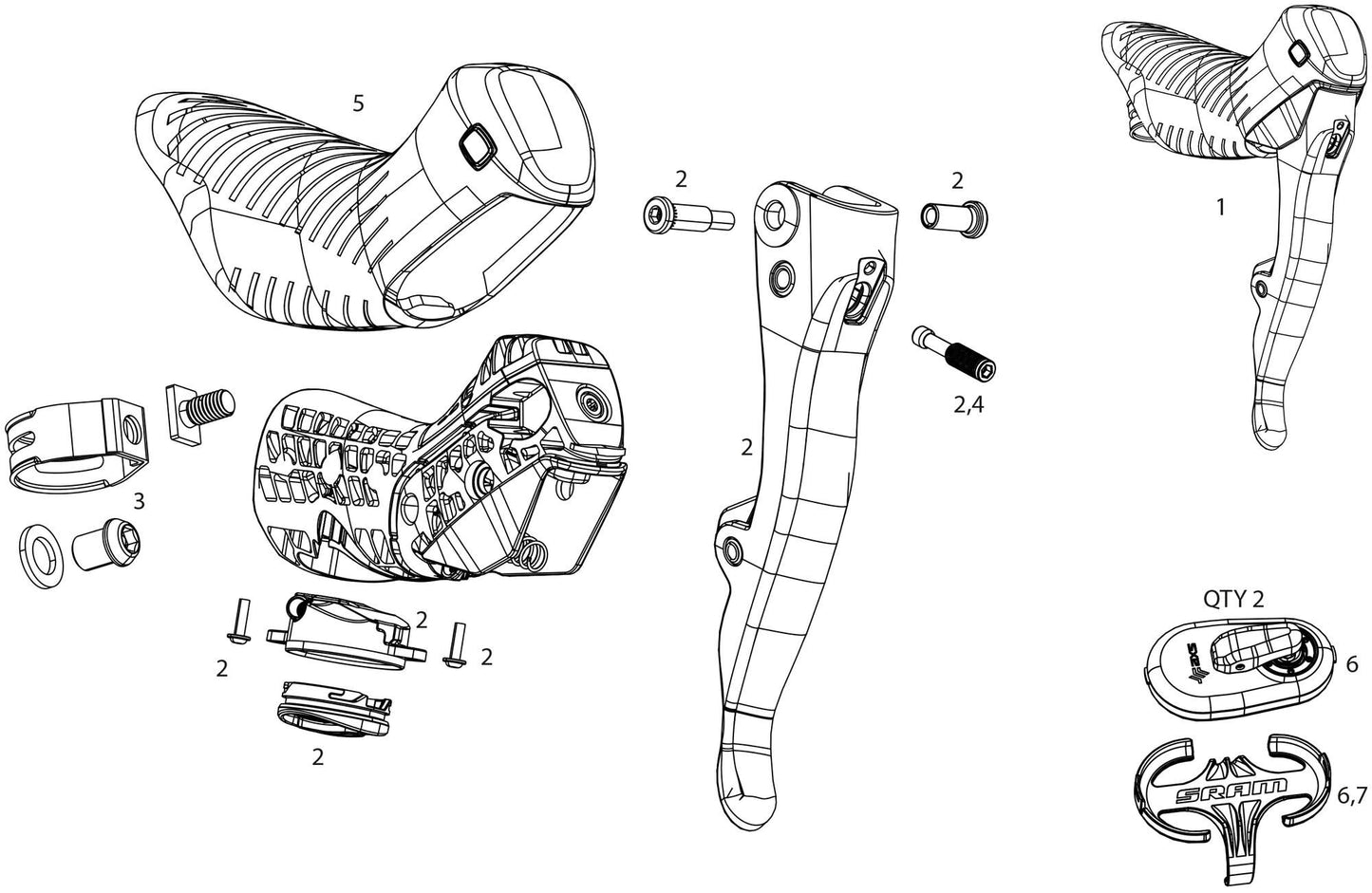 Kit di aggiornamento SRAM Red Axs E1 Hammerhead Karoo Upgrade Kit Red Axs E1 Hammerh.Karoo