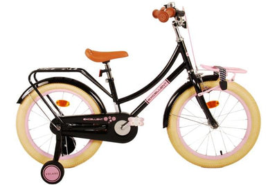 Volare Excellent Kinderfiets - Meisjes - 18 inch - Zwart - 95% afgemonteerd