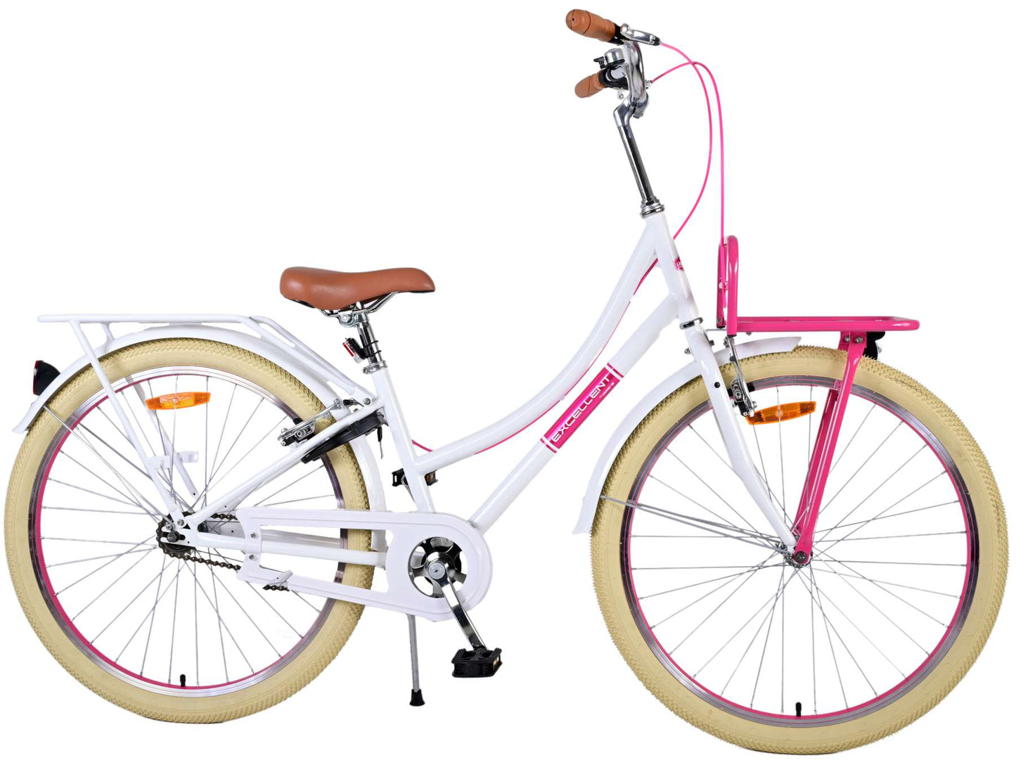 Virerare Eccellenti biciclette per bambini - Girls - 26 pollici - Bianco - Freni a due mani