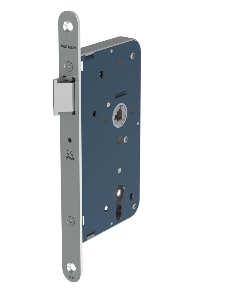 Assa abloy 2465 loopslot | dm50mm | krukgat 8mm | voorplaat staal gelakt 20x235mm afgerond | dr 1+3 2+4 - 7962040