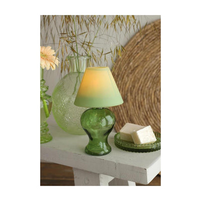 Ideas 4 seasons glass tealight lamp soft green h16cm