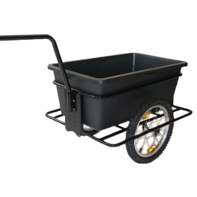 Roland Big Boy Bicycle Trailer - Acciaio in plastica - 90L - Nero