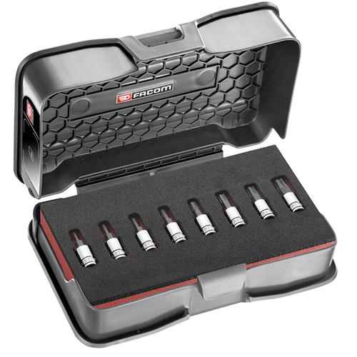 Facom Facom Bitset ¼ a 6 lati OGV-GRIP HARD Acciaio Nero