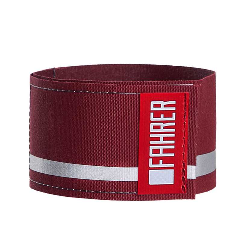 Cintura con clip per pantaloni Fahrer riflettente rosso bordeaux