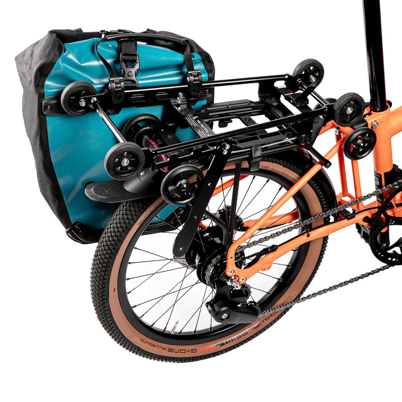 Fahrer AchterDrager Extentador superior portador Brompton negro