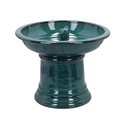 Esschert design birdbath on foot petrol