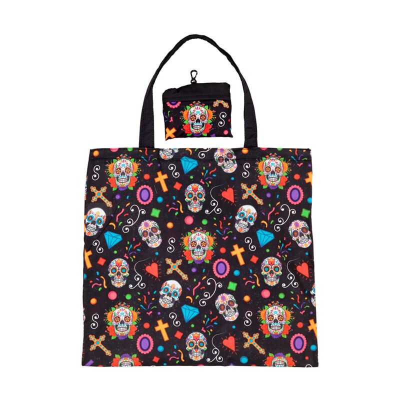 Borsa pieghevole in Rpet - dia de los muertos