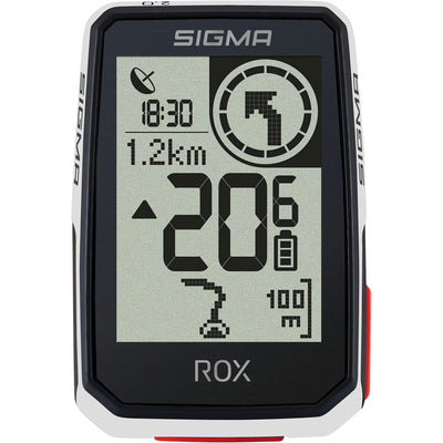 Sigma rox 2.0 gps zw wit standaard stuurhouder + usb-c oplaadkabel