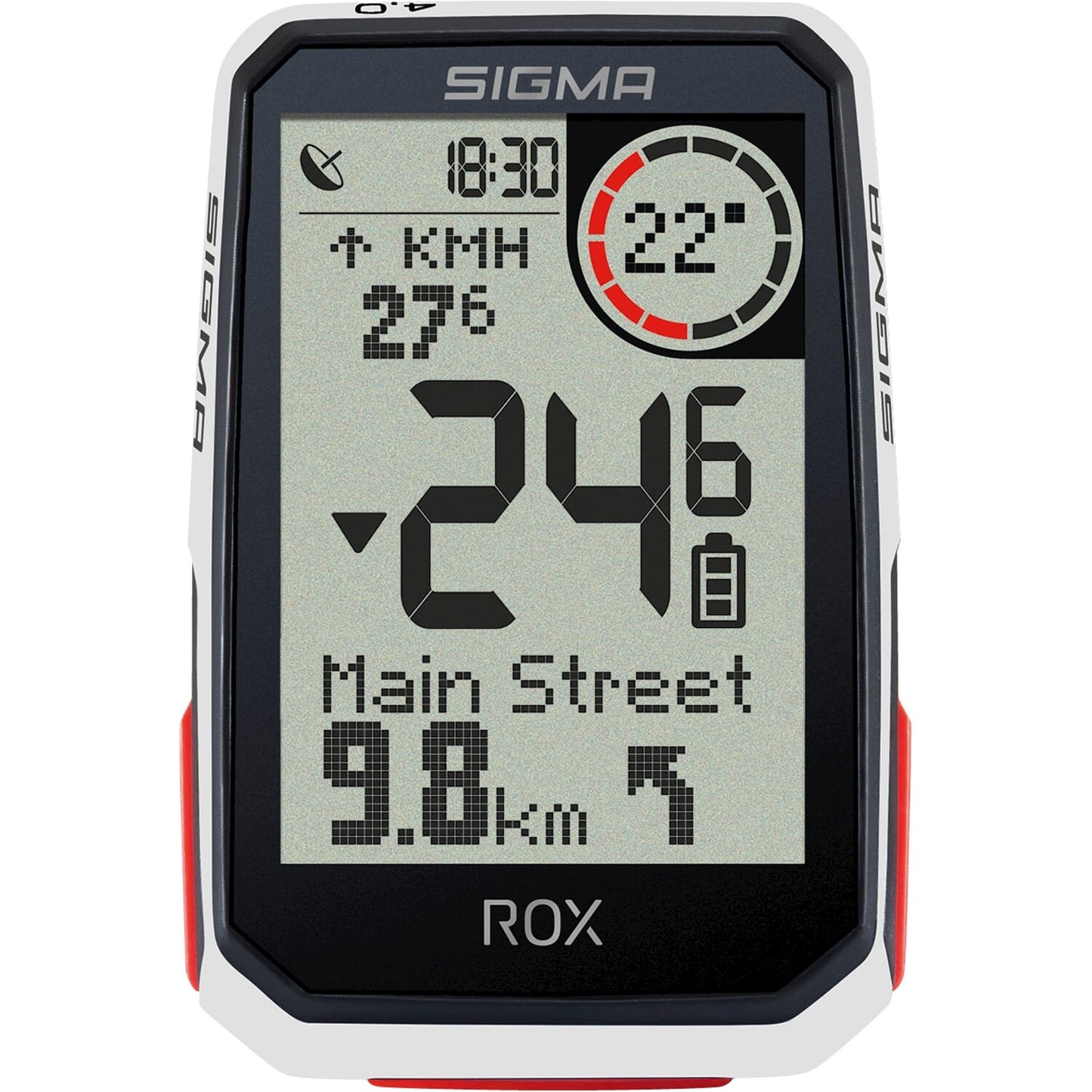 Sigma rox 4.0 gps zw wit standaard stuurhouder + usb-c oplaadkabel