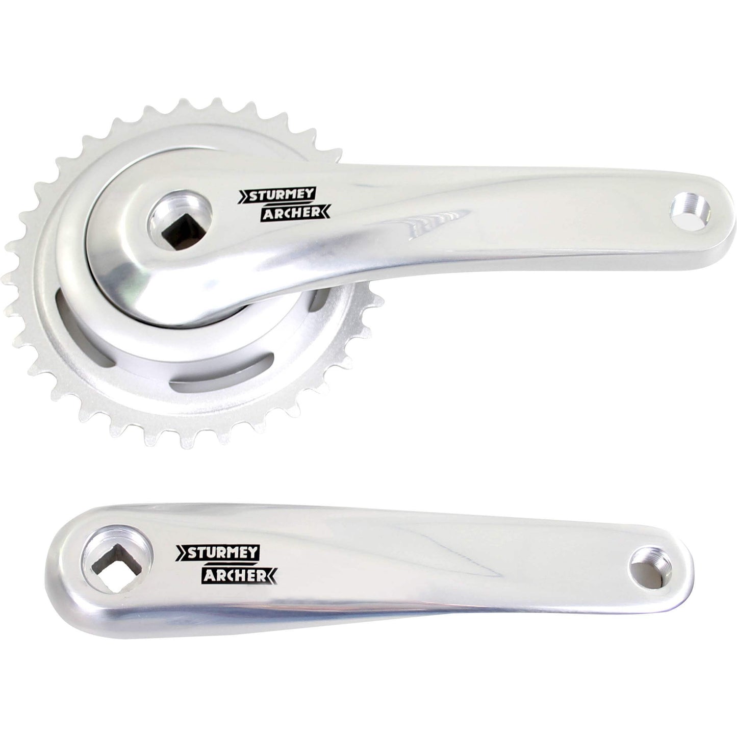 Sunrace Cranket 33T, lunghezza della manovella 170mm. Argento, alluminio, senza spie