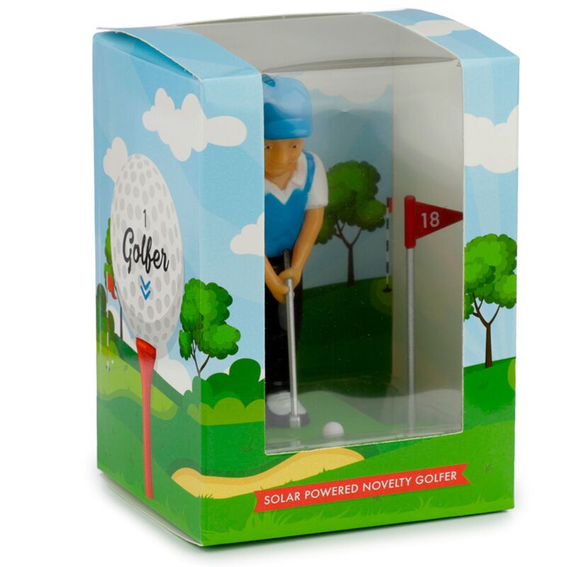 Figura solare di golfista