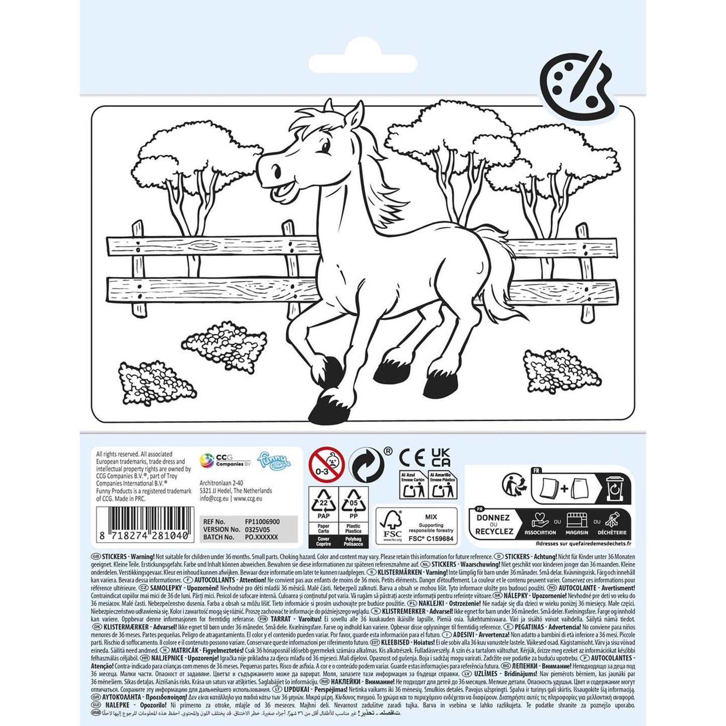 Totum Stickervel Horses