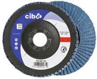 Disco lamellare Cibo 125mm blu 60 conico acciaio inox | 10 pezzi