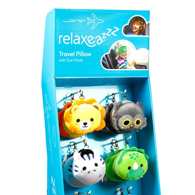 10 Haken Product Display Pastor para almohadas de viaje RelleAzzz Mascaras de sueño