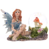 Flower Fairy seduto con un globo di neve