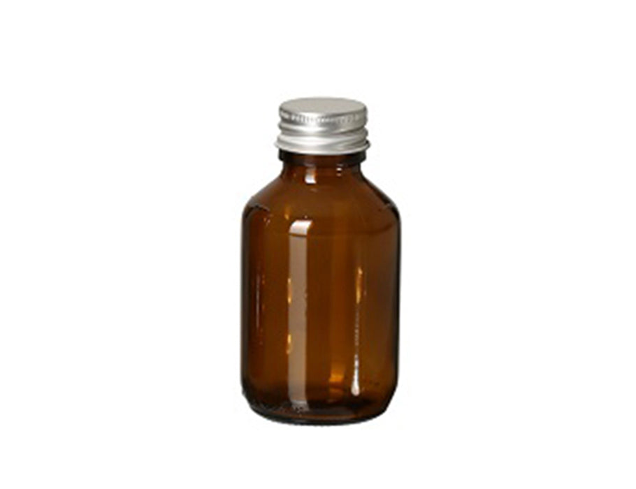 Botella de vidrio cuadrado con tapa vacía 100 ml