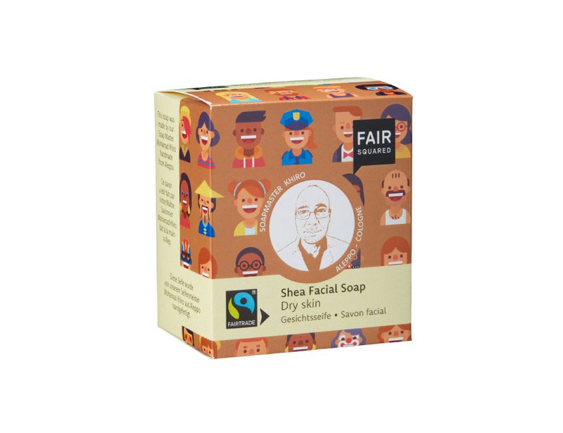 Fair squared gezichtszeep - shea - droge huid - 160 gram