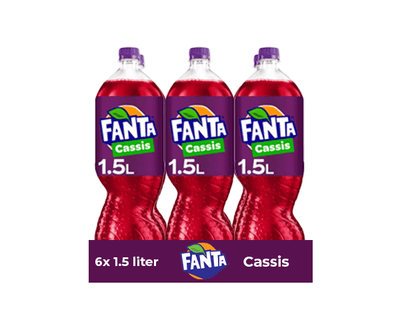 Bottiglia in pet Fanta Cassis (6x 1,5 litri)