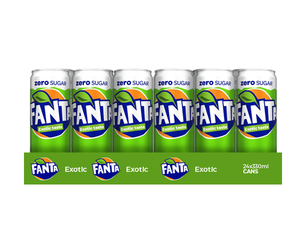 Fanta exótica sin azúcar lata (24x 33cl)