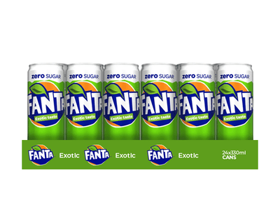 Fanta esotico senza zucchero lattina (24x 33cl)