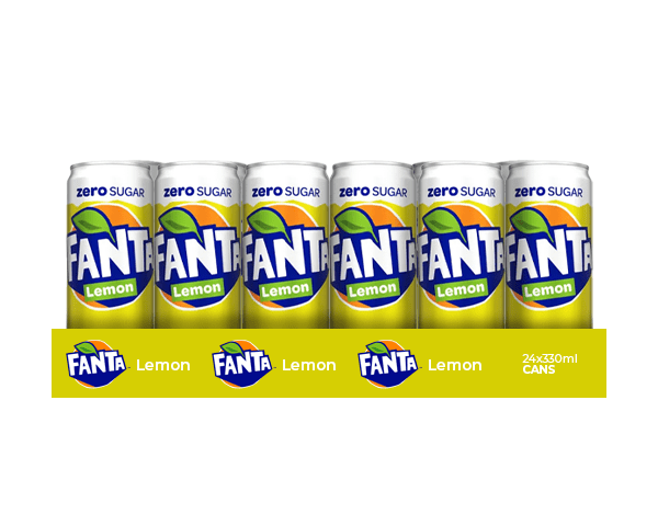 Fanta limón sin azúcar lata (24x 33cl)