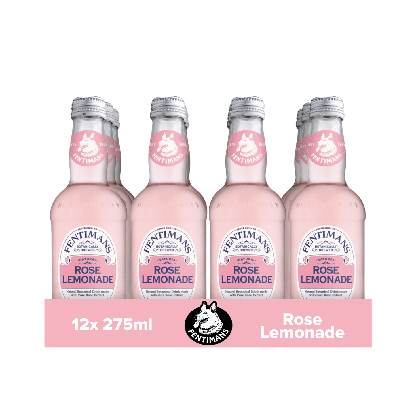 Fentimans rose lemonade bottle (12x 275ml)