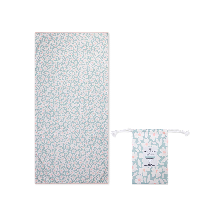 Florish | Asciugamano in microfibra verde 180 x 90 cm