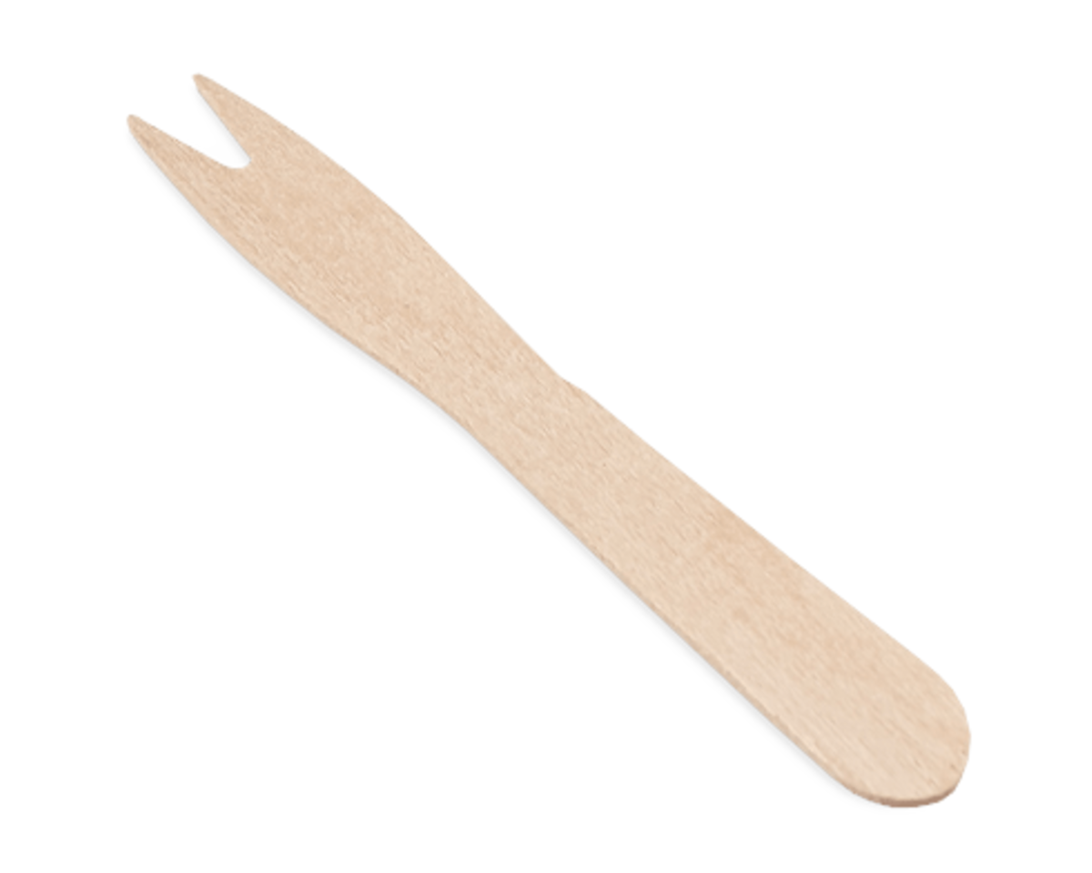 Takeaware Forchetta per patatine fritte in legno 85mm (1000 pezzi)