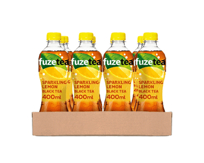 Fuze tea sparkling black tea cap (12x 40cl)
