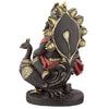 Statua di ganesh con pipa e pavone