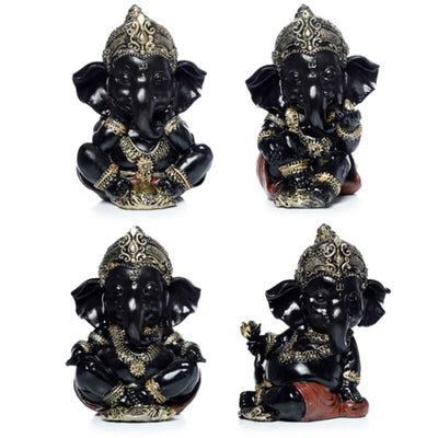 Ganesh de oro negro