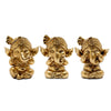 Set 3 gouden ganesh hoor spreek zie geen kwaad