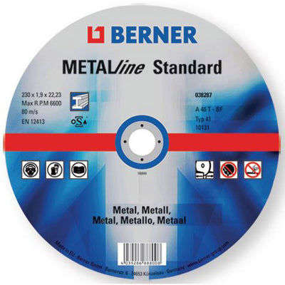 Berner 38290 Snijd Disc Metalline Standard 125x1x22.2 P