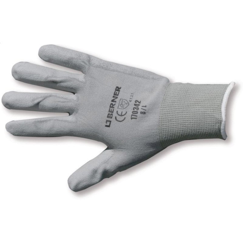 Bernese Work Glove B-Grip PU Dimensione 9 Cat.2 Grigio