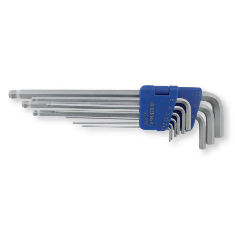 200453 Allen Keys Set head Head Long 9 pezzi