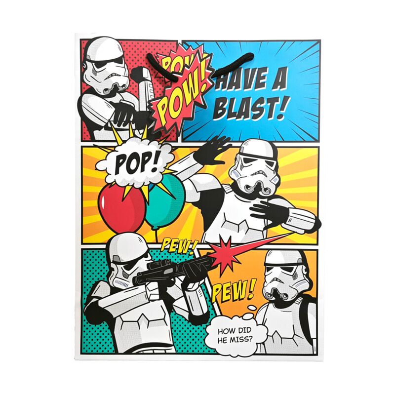 L'originale sacchetto regalo di fumetti Stormtrooper grande
