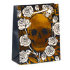 Metallic schedel rozen - cadeautasje large