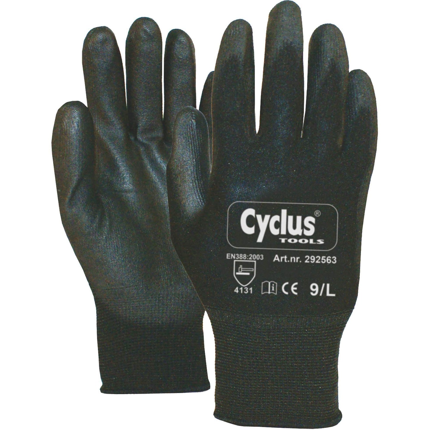 Cycplus Work Gloves Pu-Flex L (9) Negro