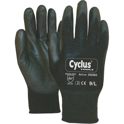 Cycplus Work Gloves Pu-Flex L (9) Negro