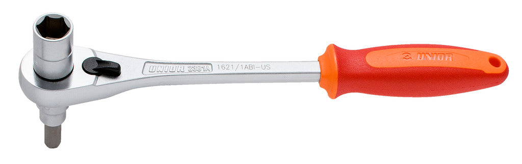 Chiave per bulloni pedivella Unior grs con cricchetto 14mm + esagono incassato 8
