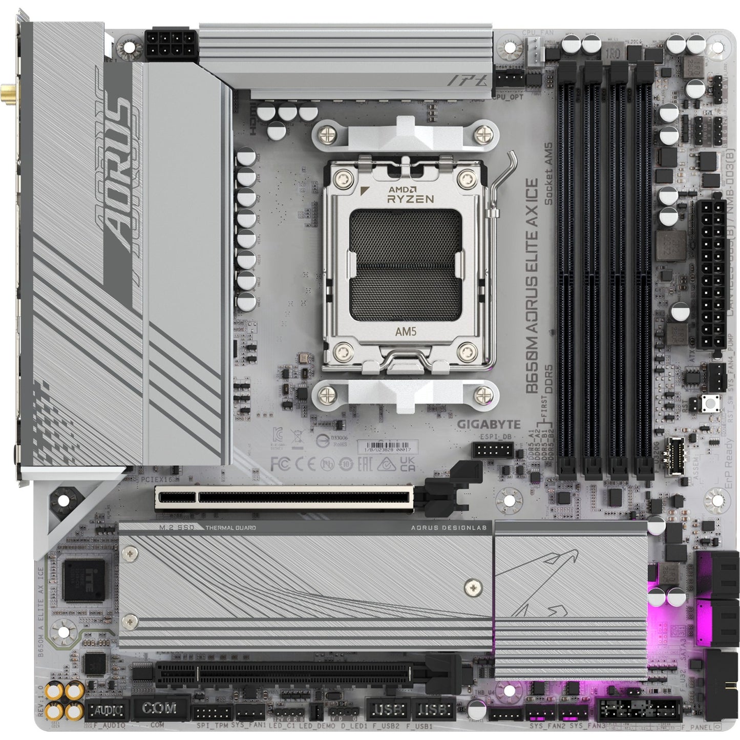 Gigabyte b650m un ghiaccio d'ascia d'élite