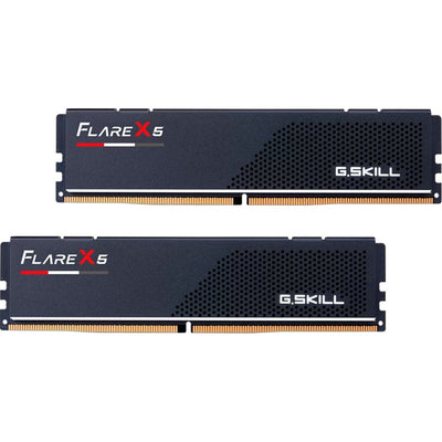 G.skill 32 gb ddr5-6000 (2x 16 gb) kit werkgeheugen (zwart, f5-6000j3038f16gx2-fx5, flare x5, expo)