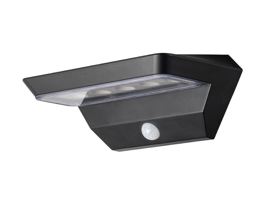 Lampada da parete solare gizmo energia solare nera