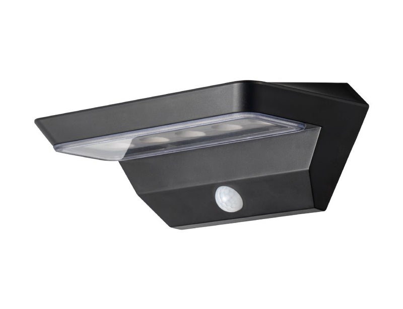 Lampada da parete solare gizmo energia solare nera