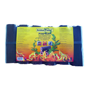 Bricchetti di legno Pini Kay fiamma dorata 10 kg (12 pezzi)