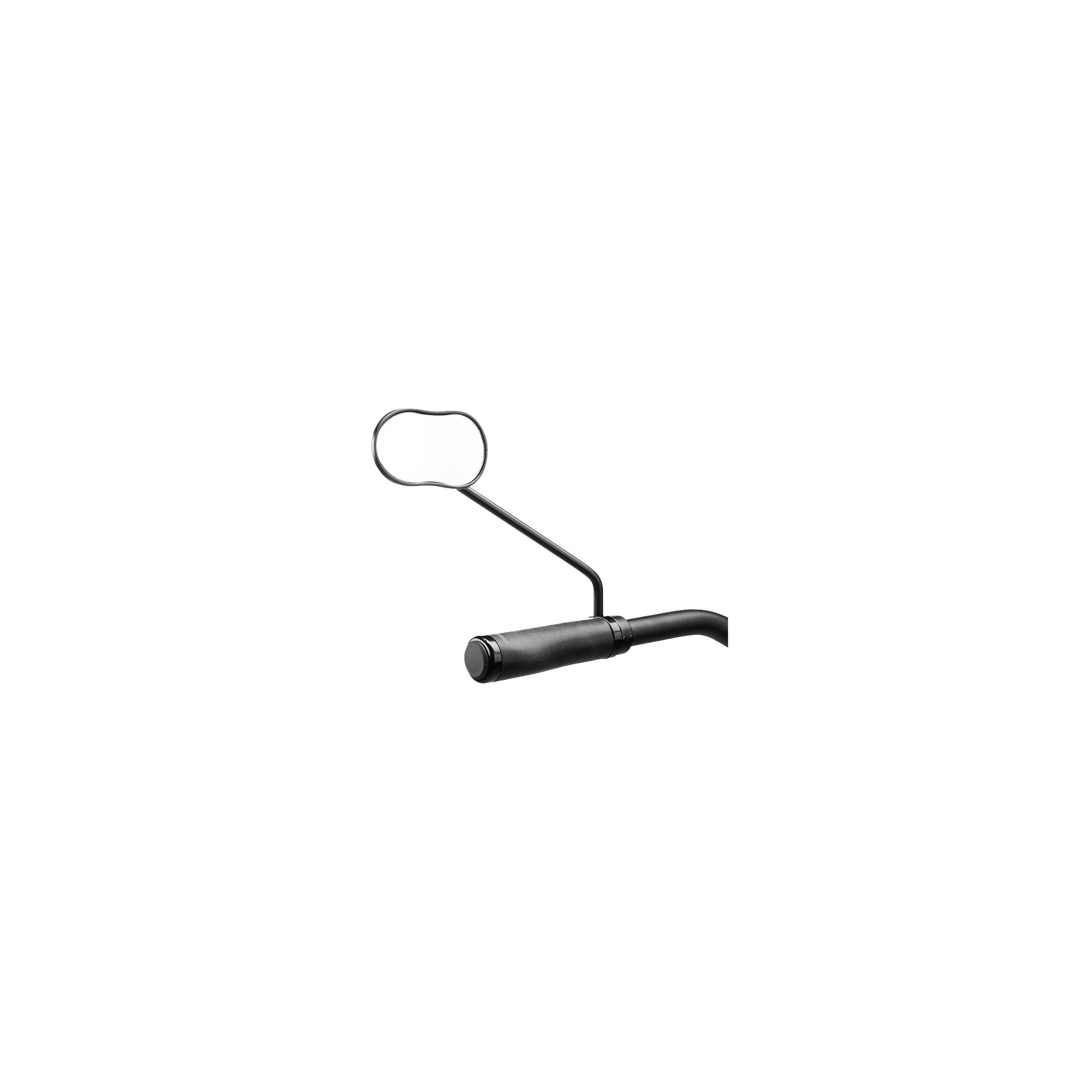 Ergotec Spiegel M-88L lange arm 111 x 52 mm aluminium zwart gezandstraald