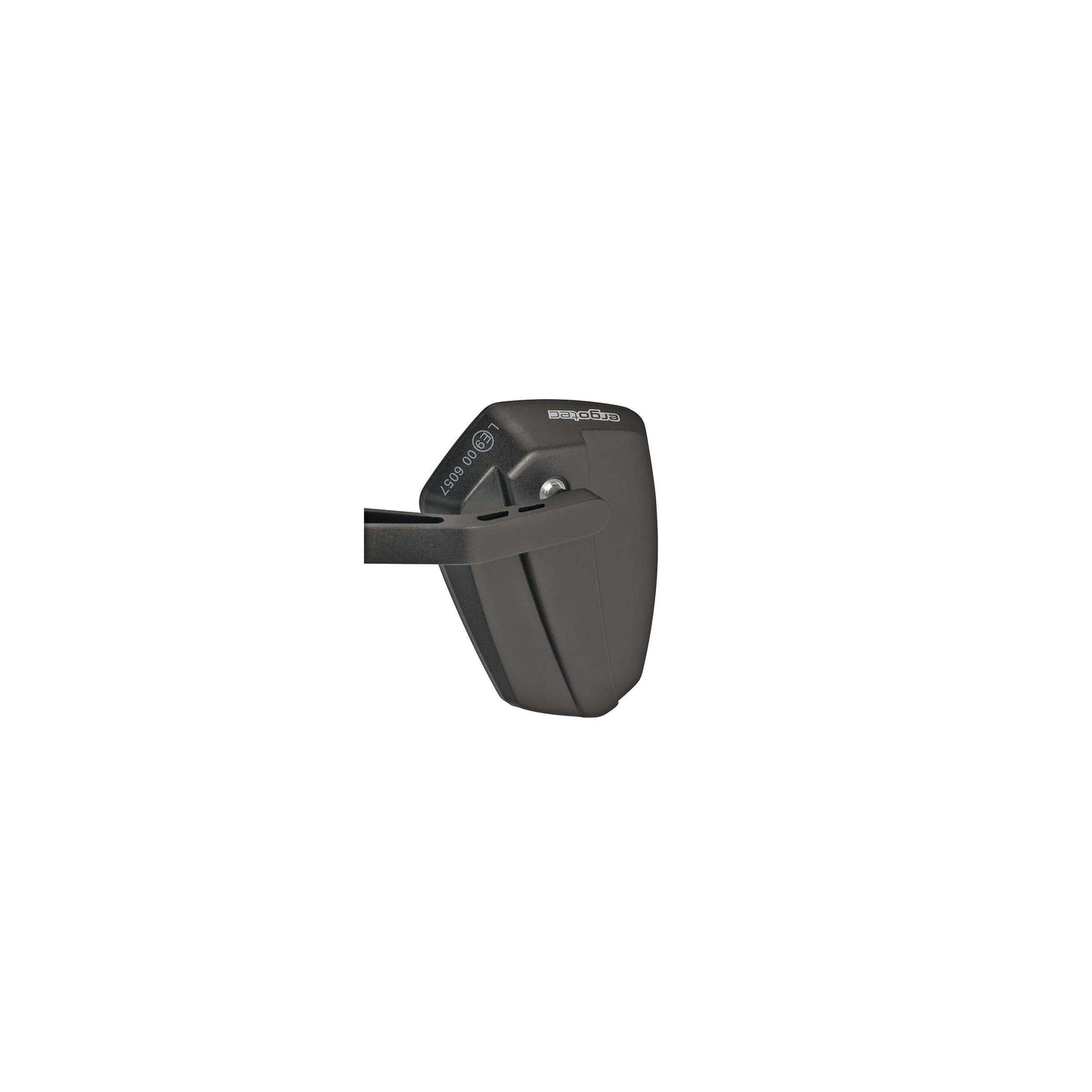 ERGOTEC SPIEGEL M-77 ARM corta 120 x 80-55 mm Sandblast di sabbia nera in alluminio (K approvato)